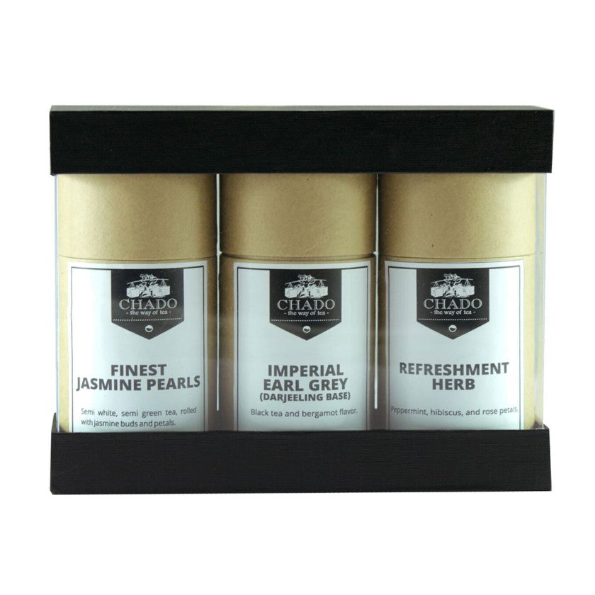 TRINITEA GIFT BOX WITH PYRAMID TEA BAGS