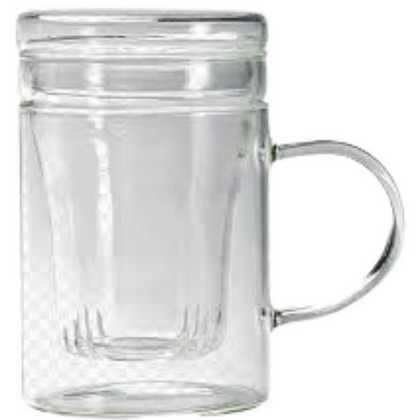 Individual Serving Glass Tea Cup with Infuser